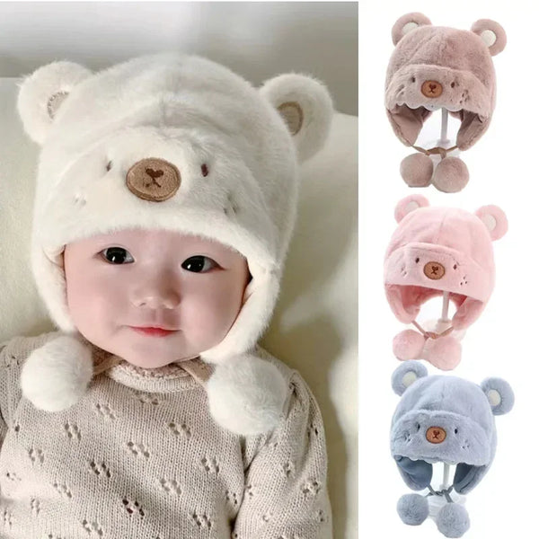 Cute Ear Protection Hats Soft Newborn Bonnet