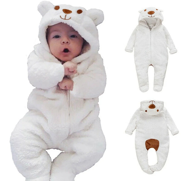 Newborn Baby Boy Girl Kids Bear Hooded