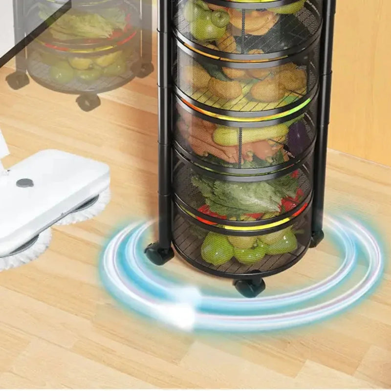 Multi-Layer Kitchen Rotating Vegetable Storage