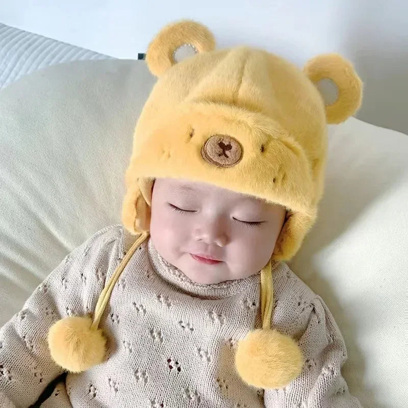 Cute Ear Protection Hats Soft Newborn Bonnet