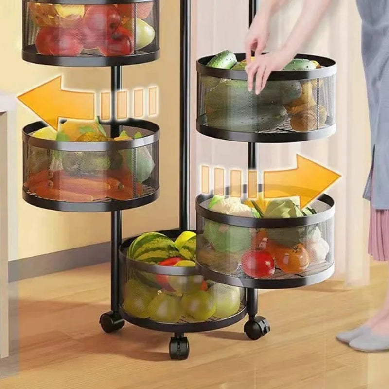 Multi-Layer Kitchen Rotating Vegetable Storage