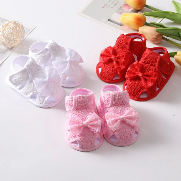 Summer Baby Bow Cutout Sandals