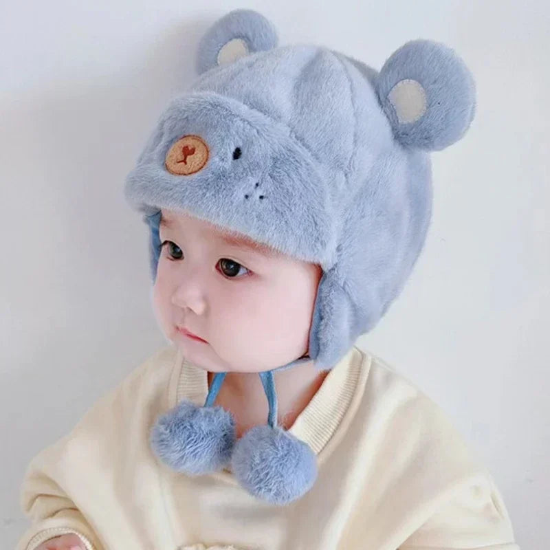 Cute Ear Protection Hats Soft Newborn Bonnet